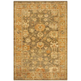 Oushak Oriental Hand-Knotted Wool Brown/Rust Area Rug