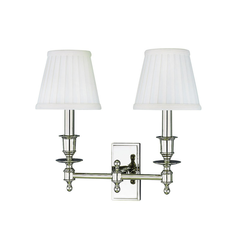 Ellean Candle Wall Light, Polished Nickel