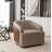 Andretta Faux Leather Swivel Barrel Chair-501394317