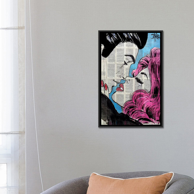 Moments Like This Go Pop! par Loui Jover - Impression sur toile tendue, H 26 po x l 18 po x P 1,5 po, Toile avec cadre noir