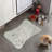 Minimalist Green Florals - 1 Piece Bone Shape Feeding Mat
