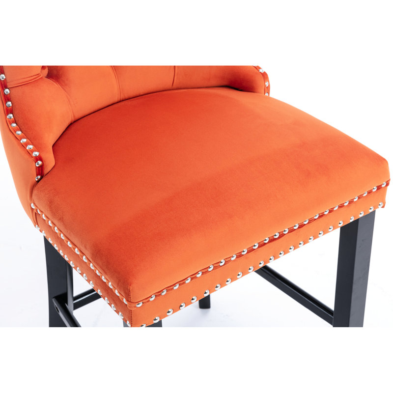 Chaises de bar Modern, Orange, Noir