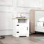 Table de chevet Farmhouse, table de bout, table d'appoint avec armoire de rangement à 2 tiroirs pour chambre à coucher, salon, style campagnard, bois rustique