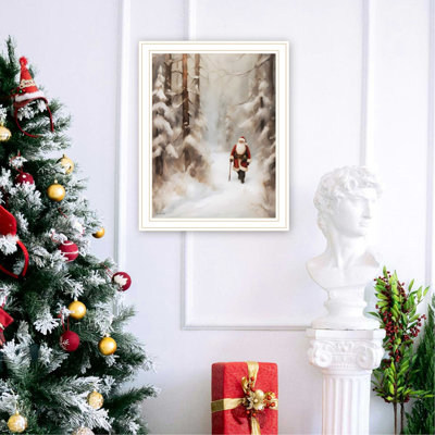 Décoration murale Elegant's Winter Stroll: Transformez votre décor intérieur, salon et chambre à coucher, bois et papier, 18 po x 14 po x 1 po, imprimé multicolore: Décoration surélevée, 18 po x 14 po x 1 po