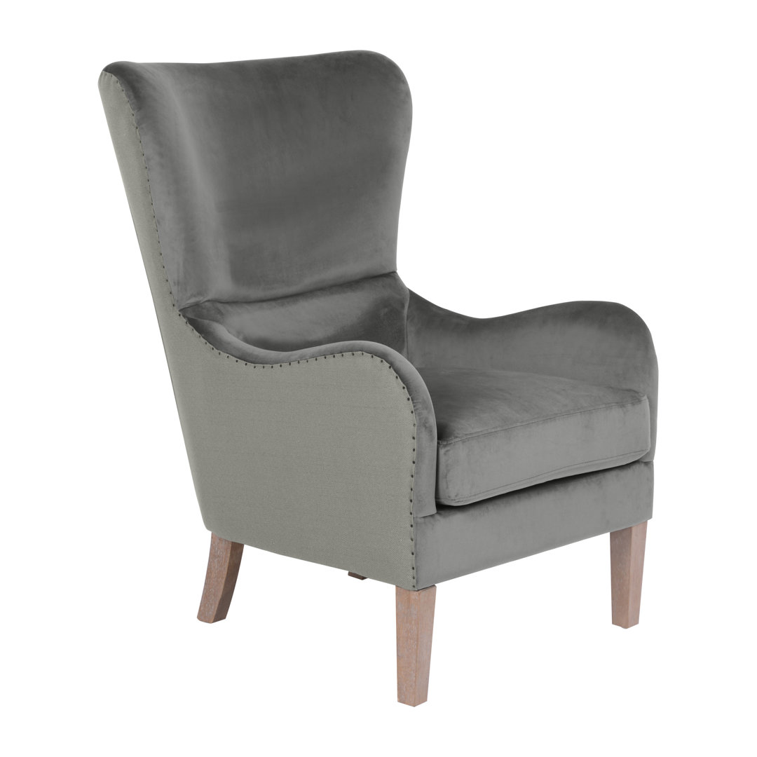 Elle Decor Wingback Upholstered Accent Chair Elle Decor 