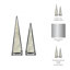 2 pièces grandes pyramides noires et blanches 26/21 po Schrum