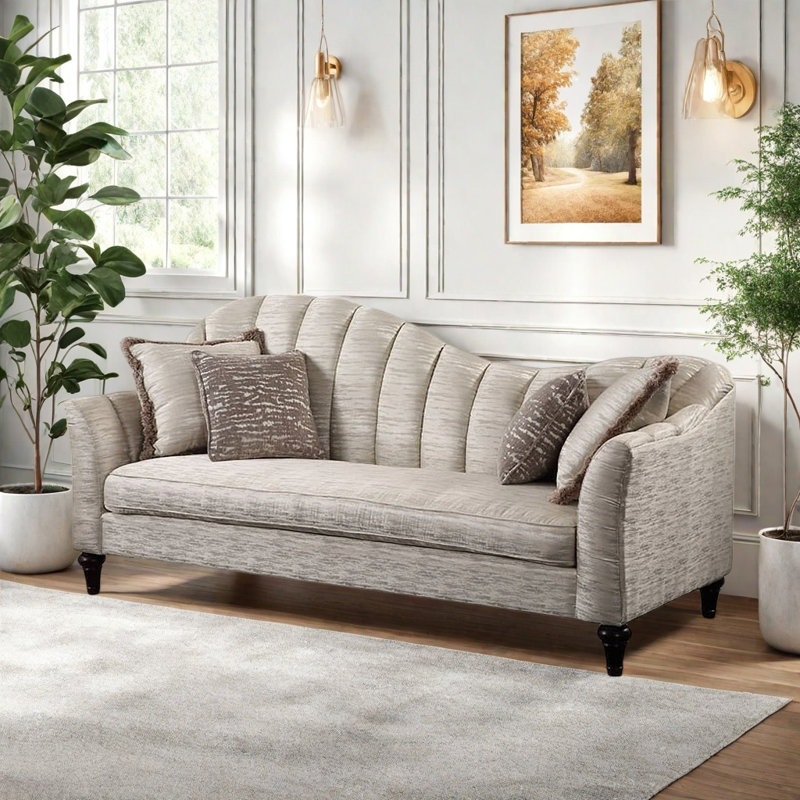 American Light Luxury Fabric Gray Sofa