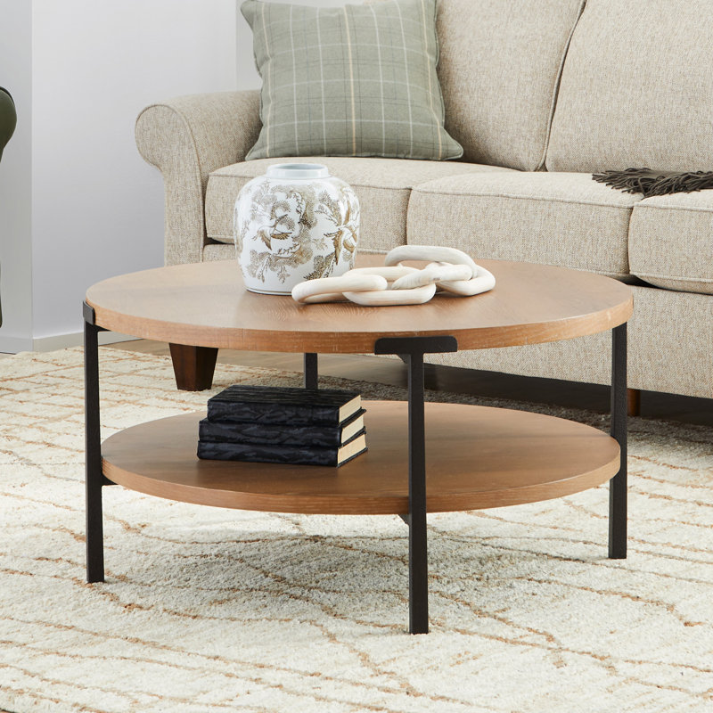 Solid Wood Top Single Coffee Table