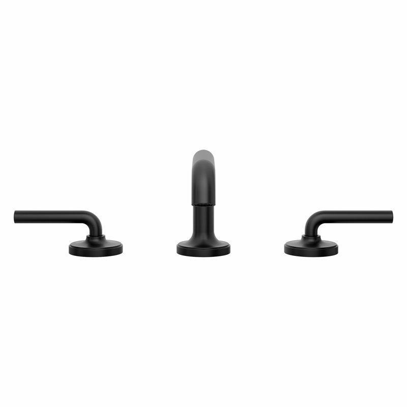 TENET Widespread Bathroom Faucet with Drain Assembly, Matte Black