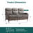 Himonia 70.5 Wide Straight Outdoor Wicker Patio Sofa With 6" Thick Cushions-1314514154-1323494733