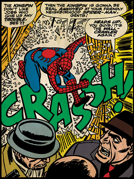 Spider-Man Crash Graphic Art Print on Canvas