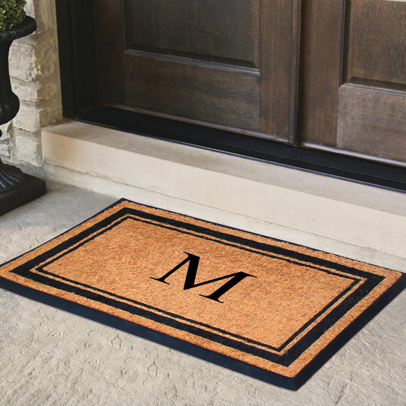 Butters 30" W x 48" L Monogrammed Coir Door Mat, M