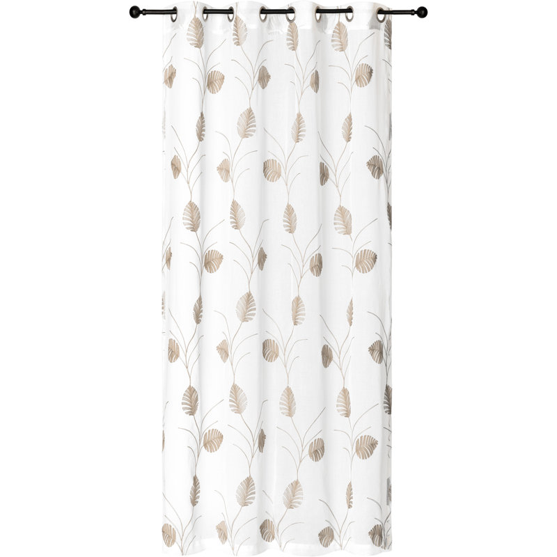 Semi Sheer Curtain Single Panel, Taupe