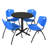 Regency Cain Round Breakroom Table & 4 M Stack Chairs-73413357-73413368