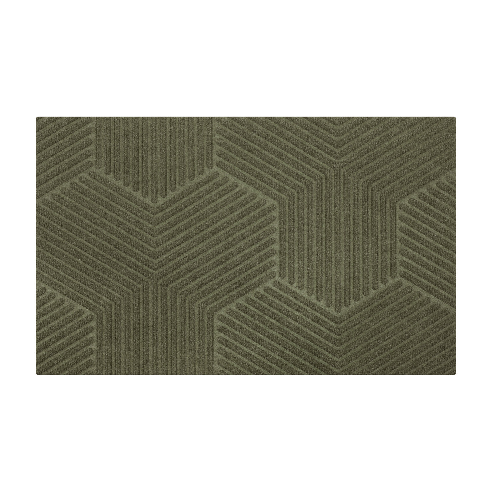 WaterHog Luxe Zephyr Non-Slip Doormat, 21.5" W x 35" L, Olive 