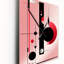 Oracle Circular Geometrics In Black And Pink I - Modern Geometric Wall Clock Oversized-99633357