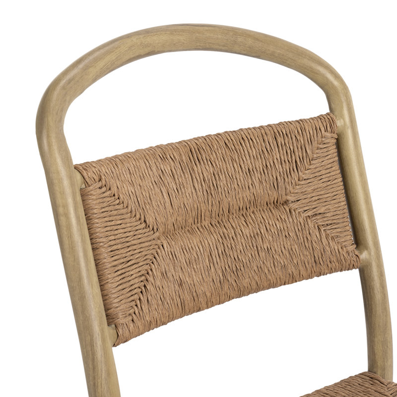 Chaises de patio en osier et aluminium Spearman, Beige