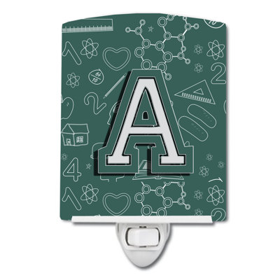 Back to School Initial Ceramic Night Light
