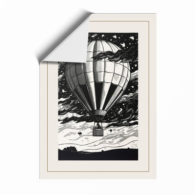 Balloon Among the Trees Vintage - Framed Print