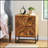 17.5'' W Recycled Wood and Iron Nightstand