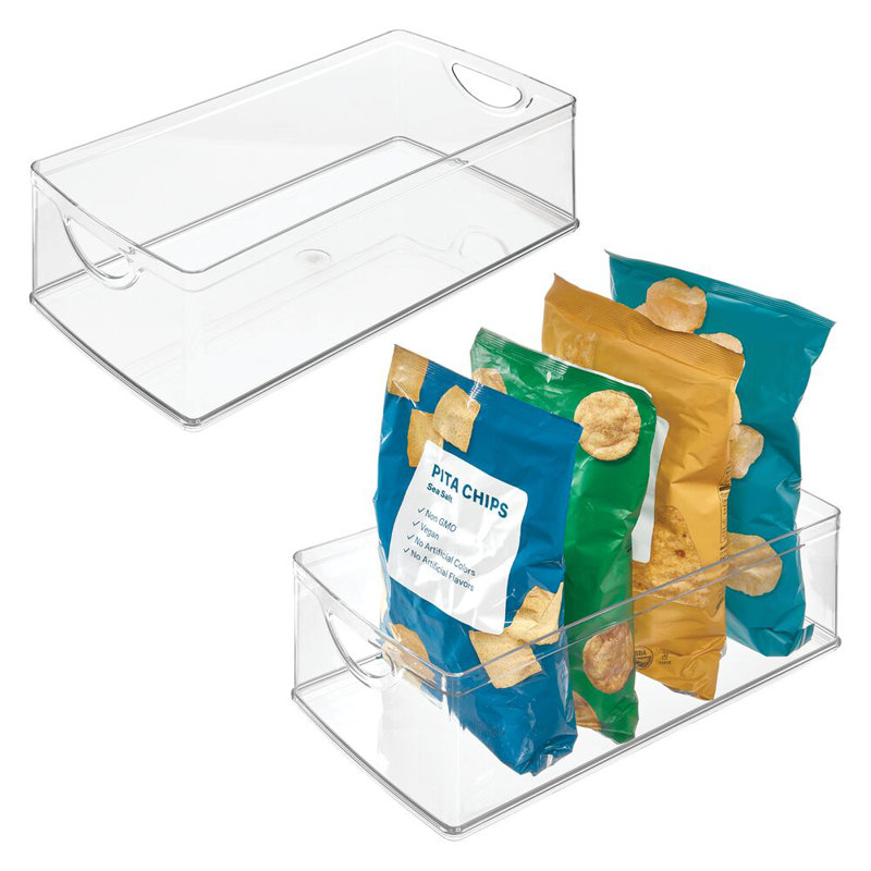 Ensemble de 2 paniers de rangement d'armoire de cuisine iDesign - transparent, 1.69