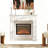 43.3" Freestanding Fireplace Mantel Surround With Legs – Baroque Design (ornate Centerpiece + Columns), Mdf/fir Wood, 66lbs Weight Capacity, Anti-tipping Kit, For Electric Fireplaces/home Decor