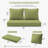 Wynee Outdoor Loveseat Cushions 46X26X5 Bench Seat / Back Cushion, Only Cushions-2081911684