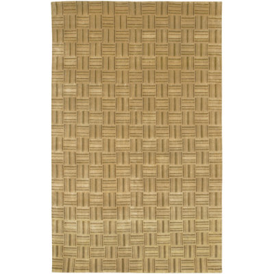 Aadi Geometric Wool Tan Area Rug