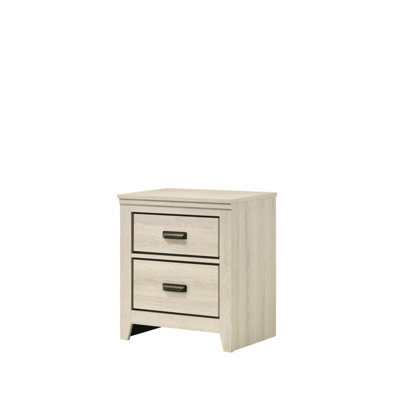Table de chevet 2 tiroirs Contemporary, Beige