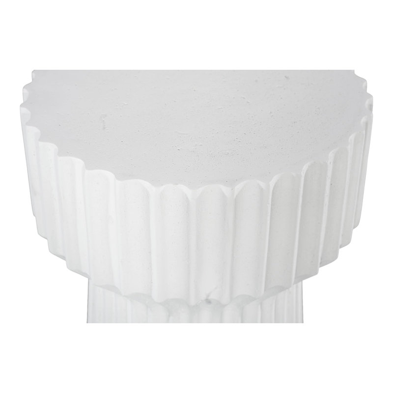 Vetra Stone Side Table, Off White