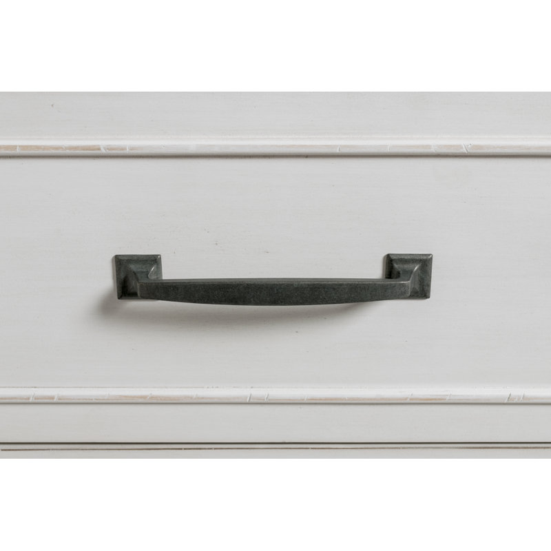 Commode double l 7 po Zorine, Blanc / gris