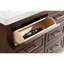 60" EBONY DOUBLE SINK VANITY DARK FINISH WITH WK-60D TOP 2" THICK WHITE NATURAL TOP-418020047-418020053