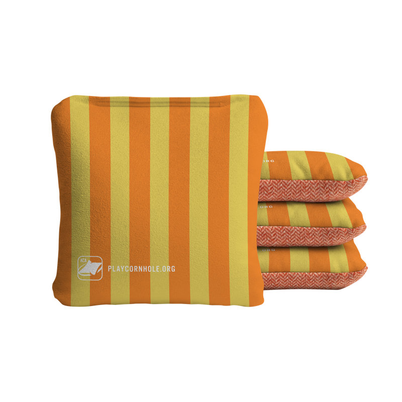 Beach Stripes Synergy Soft Cornhole Bags, Orange