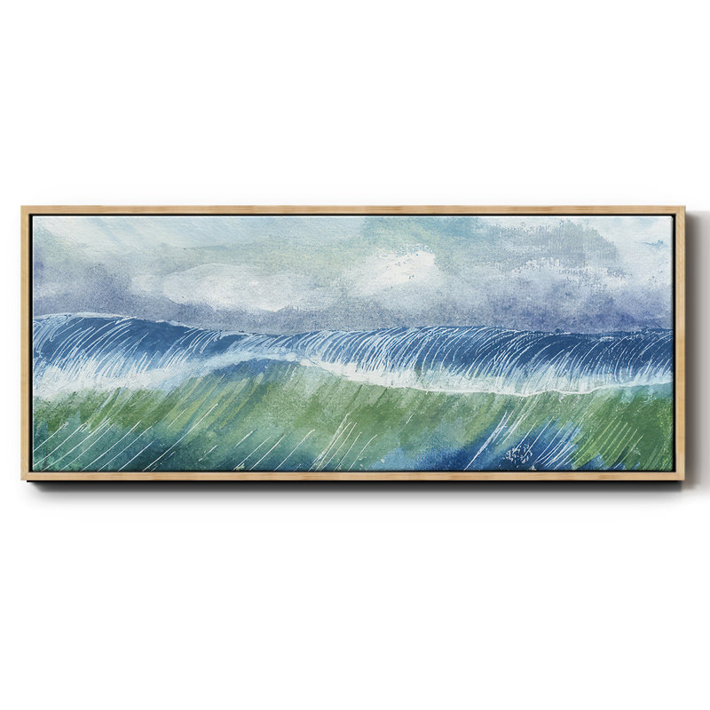 Crashing Wave II - toile encadrée, H 20 po x l 50 po