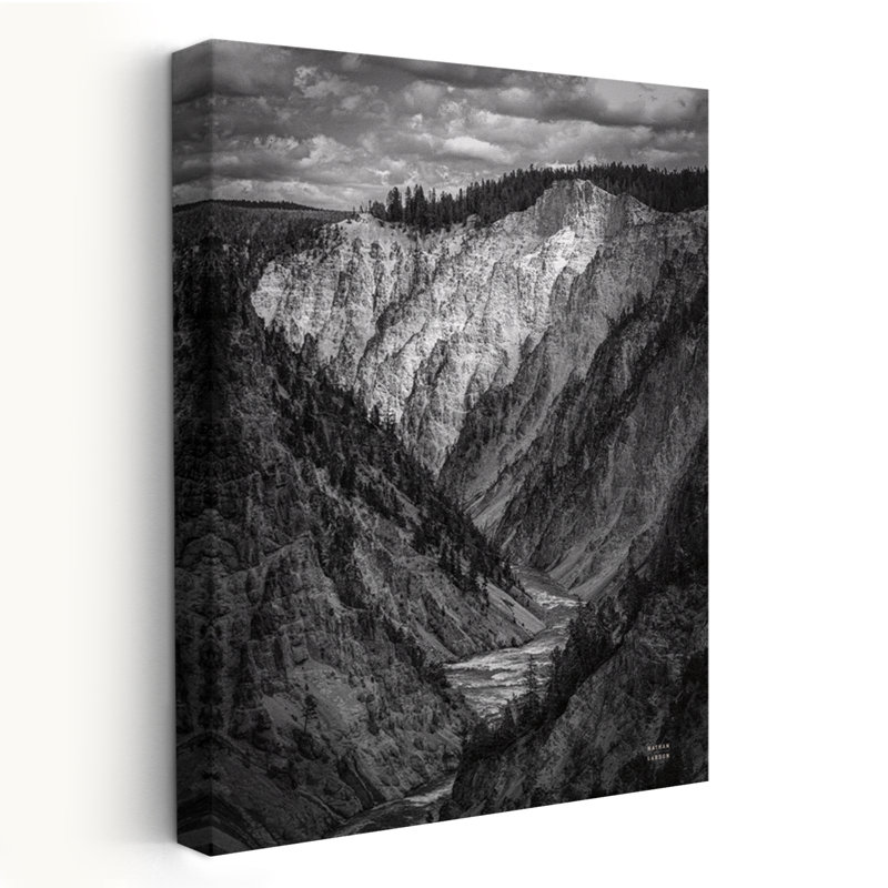 Modern Rustic And Rustic Yellowstone Summer BW, 24" H x 16" W