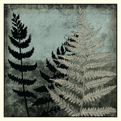 Iluminated Ferns V by Megan Meagher - Wrapped Canvas Painting