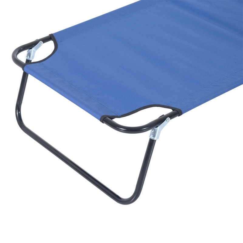 Chaise de plage inclinable Kianna, Bleu