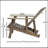 Foldable Acacia Wood Adirondack Chair – Traditional Slats, Rustic Outdoor Design, Wide Armrests For Comfort And Style-2083000601