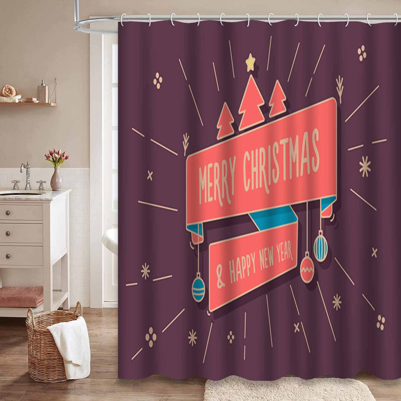 Rideau de douche transparent transparent, rideaux de douche pour la salle de bain avec 12 crochets, 72" L x 78" W