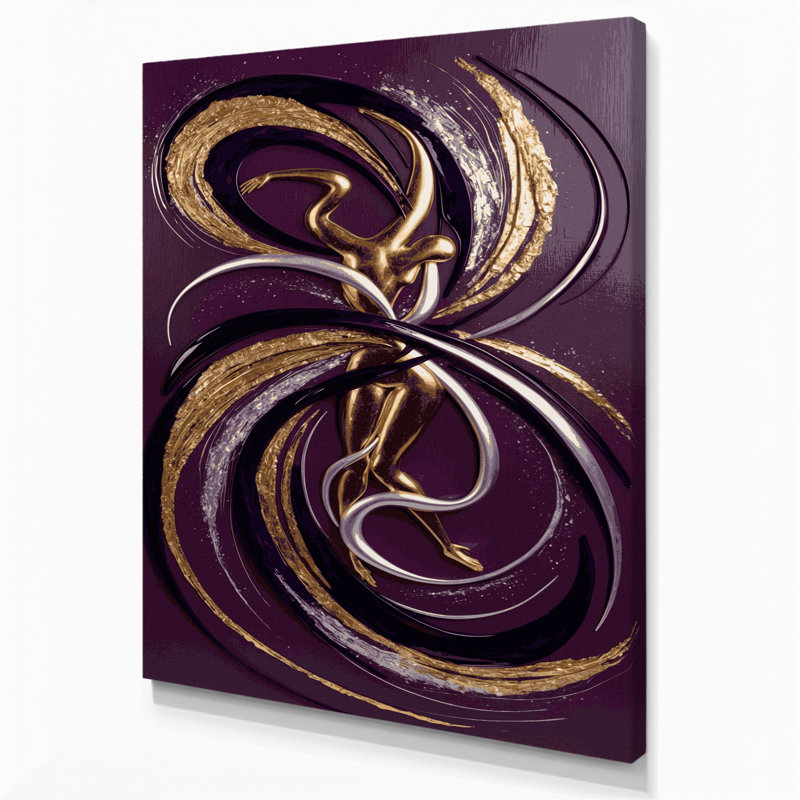 Abstrait art figuratif sur toile mauve 80