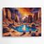 Southwestern Landscapes Desert Oasis 104 Brown Metal Wall Art