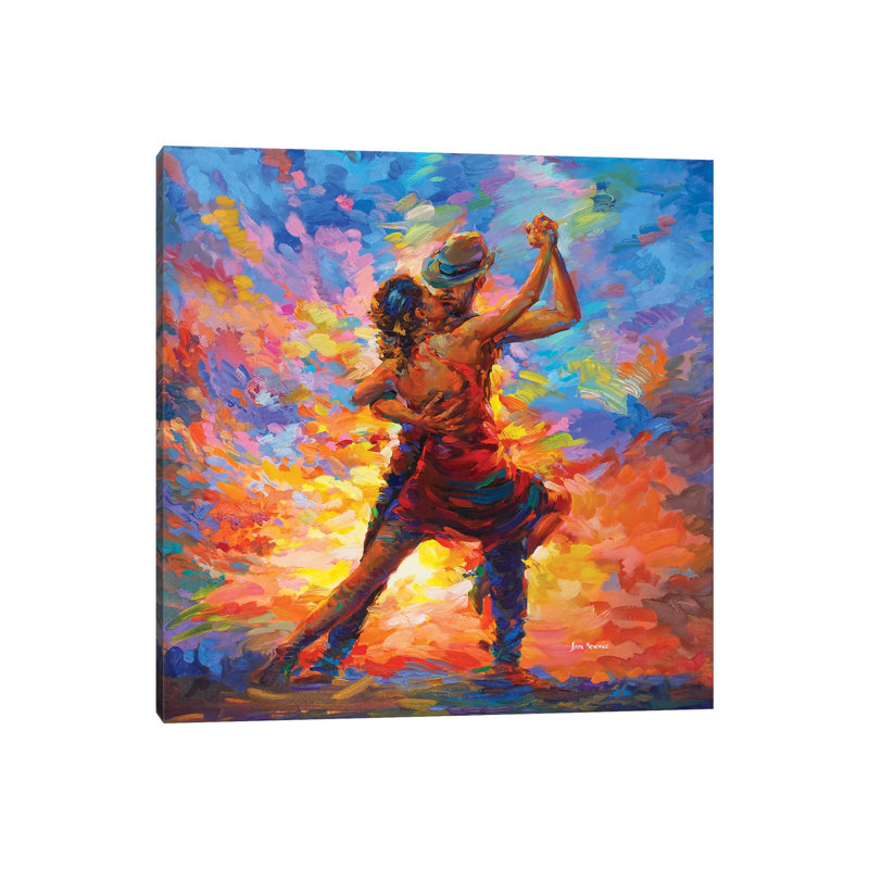 Tango Art by Leon Devenice - Wrapped Canvas Painting, 30.48 cm H x 30.48 cm W