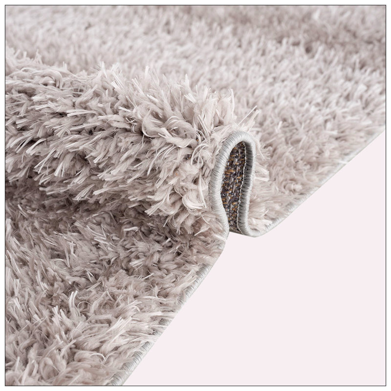 Tapis à poils longs en polyester super doux, Rectangle 5 pi 3 po x 7 pi