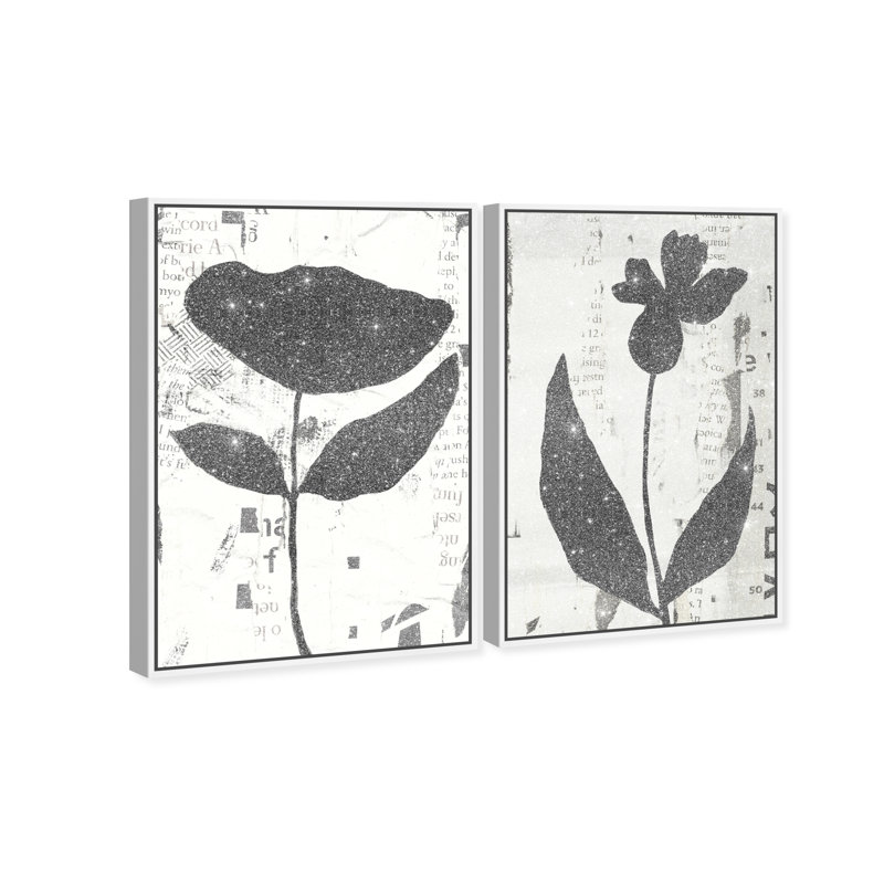 Single Flowers Set Set by Oliver Gal, 50"H x 34"W, White Floater Frame