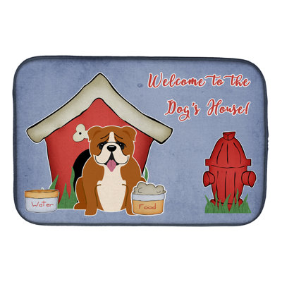Tapis de séchage pour vaisselle bouledogue anglais dog house