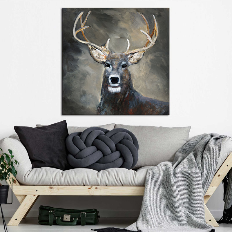 "Buck" by Sally Swatland Print on Canvas, H 18 po x l 18 po x P 1 po