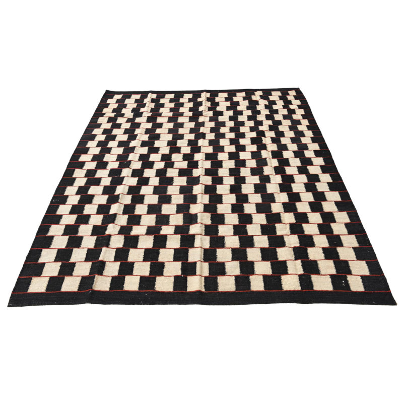 Tapis noir et blanc Noe