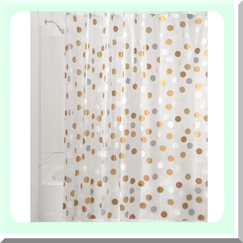 EcoShield Metallic PEVA Shower Curtain