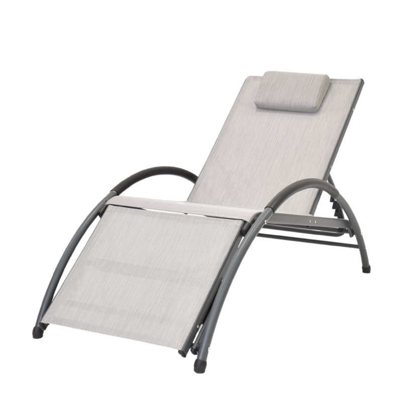 Chaise de patio avec coussins Dematteo, Gray