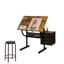 Bureau de dessin réglable avec tabouret et 3 tiroirs-134059385